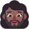 Woman- Medium-Dark Skin Tone- Beard emoji on Microsoft